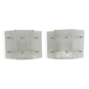 Mid-century design glass wall lamp, 1970s