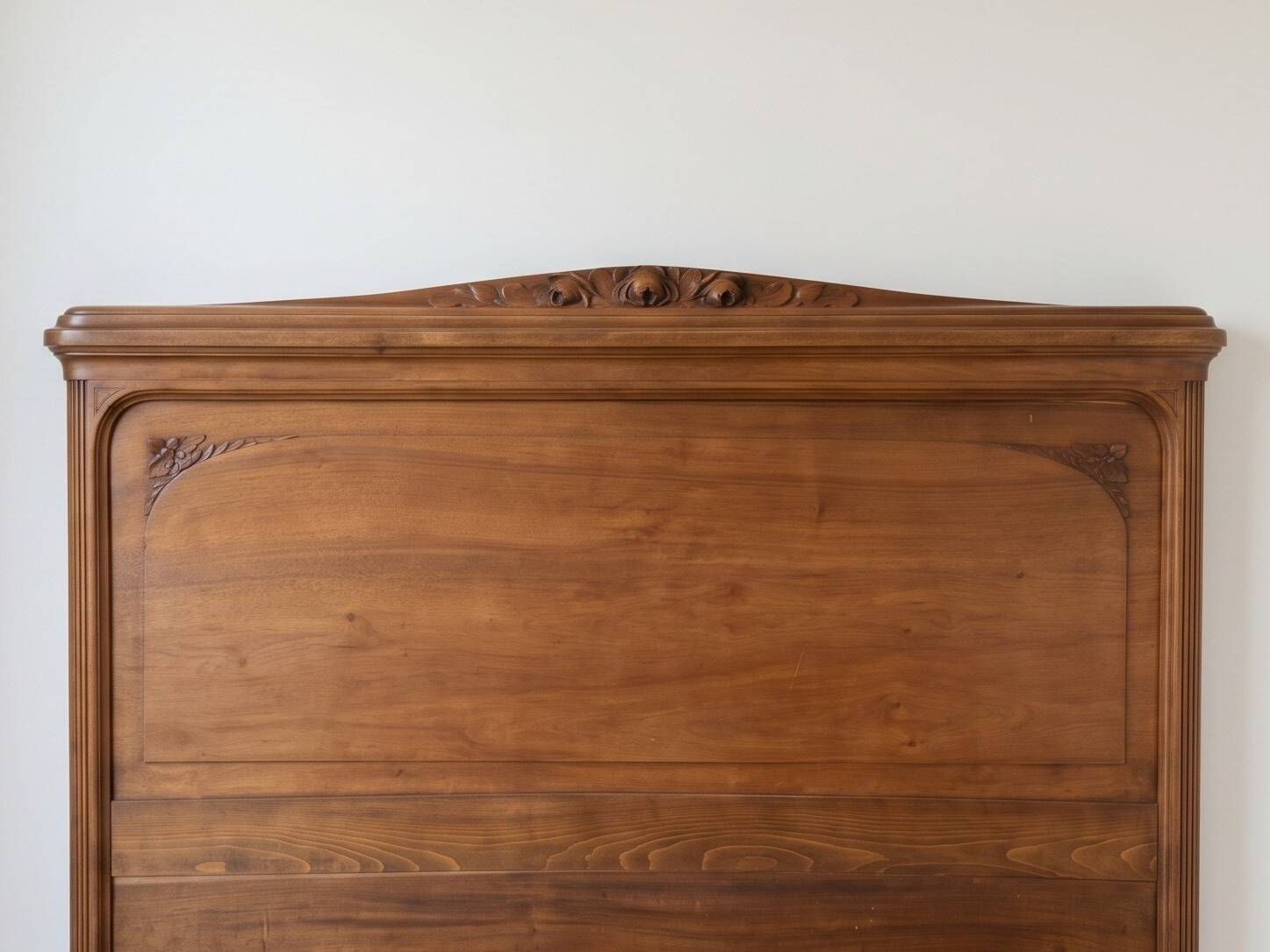 Antique carved wooden double bed