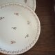 Set of 5 flat porcelain plates L'Amandinoise