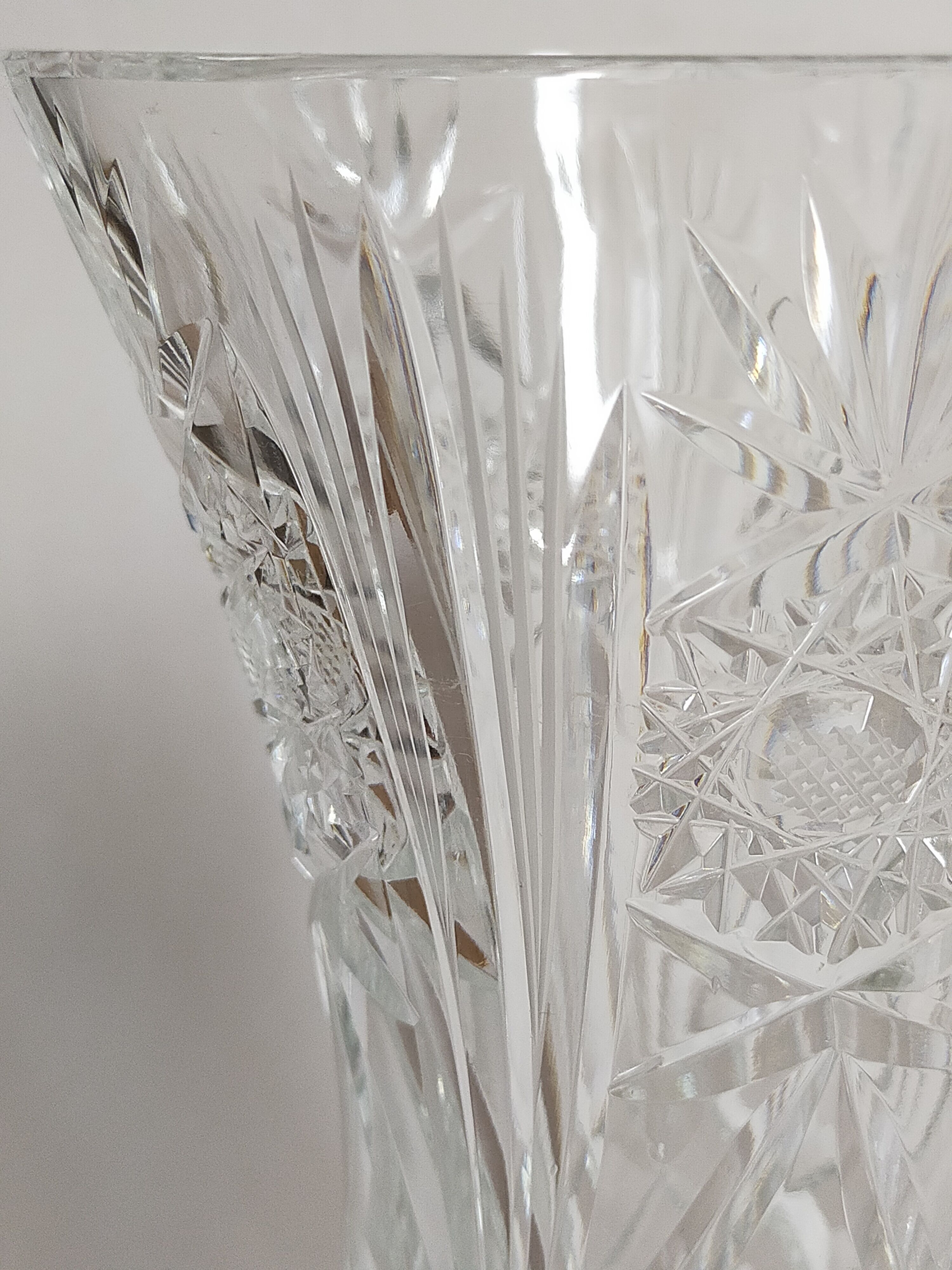 Duo of vintage French crystal vases