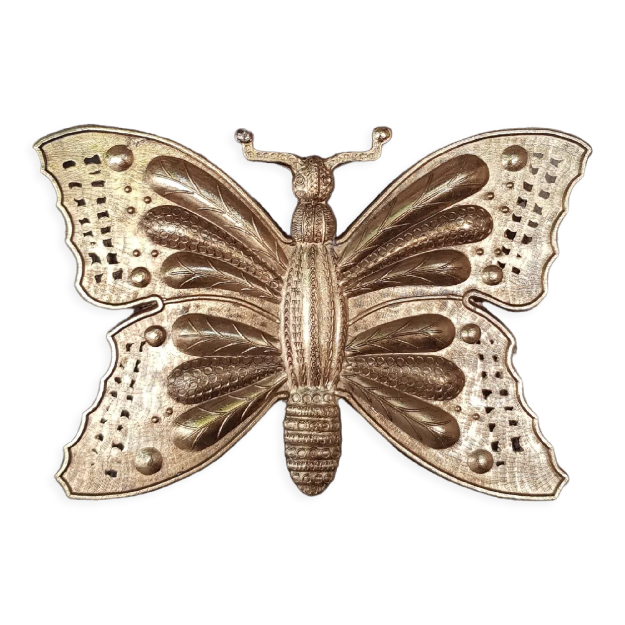 Vintage brass butterfly