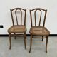 Duo de chaises bistrot anciennes Thonet avec estampille