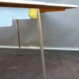 Table Formica MDJ 1960 Blue and Chrome