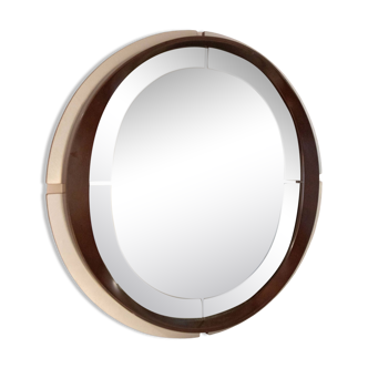 Skandi 60 style aluminum teak mirror