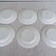 6 flowery dessert plates