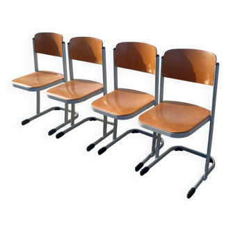 Set of 4 school chairs
