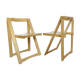 Paire de chaises pliantes vintage