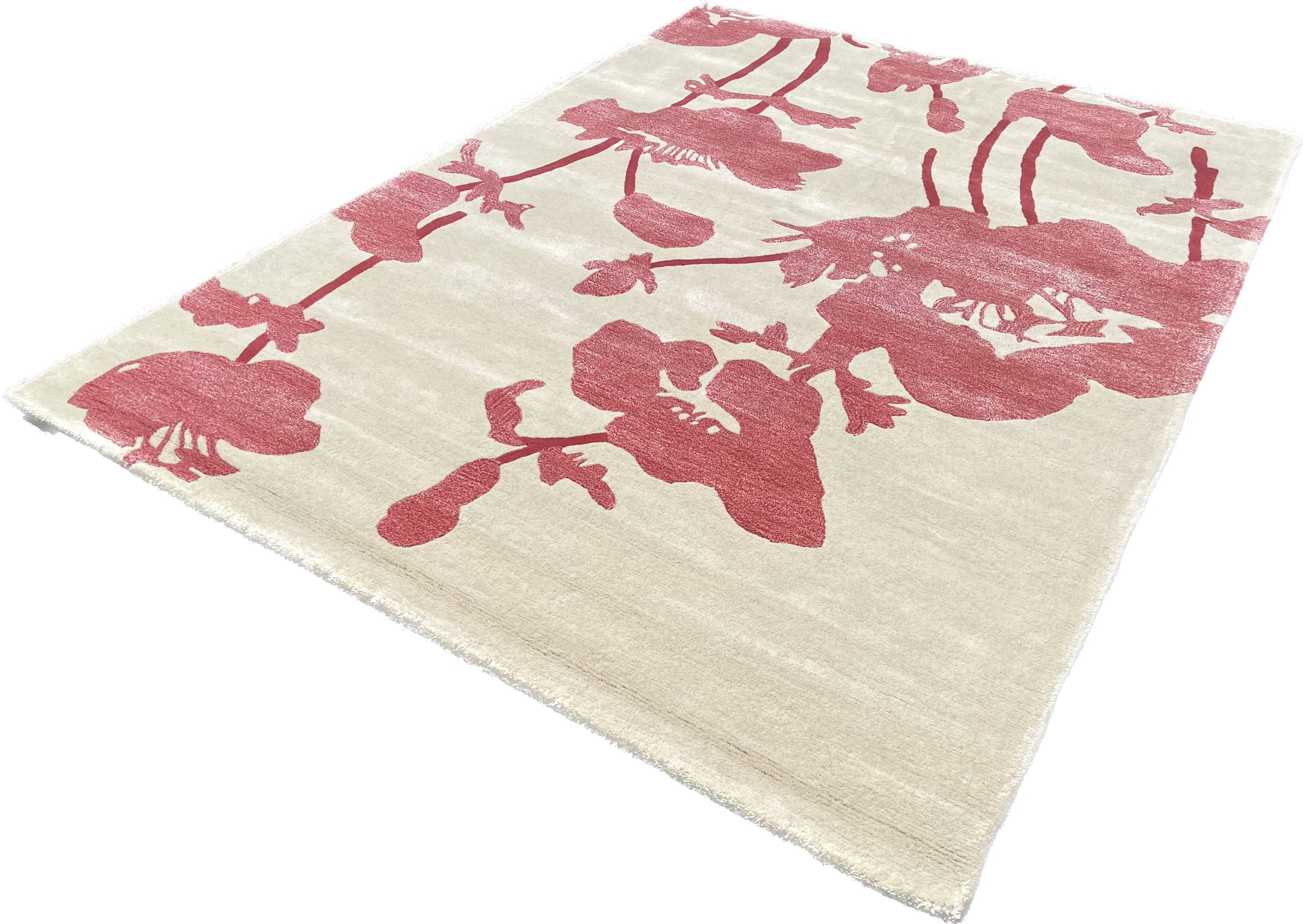 Modern carpets, floral art