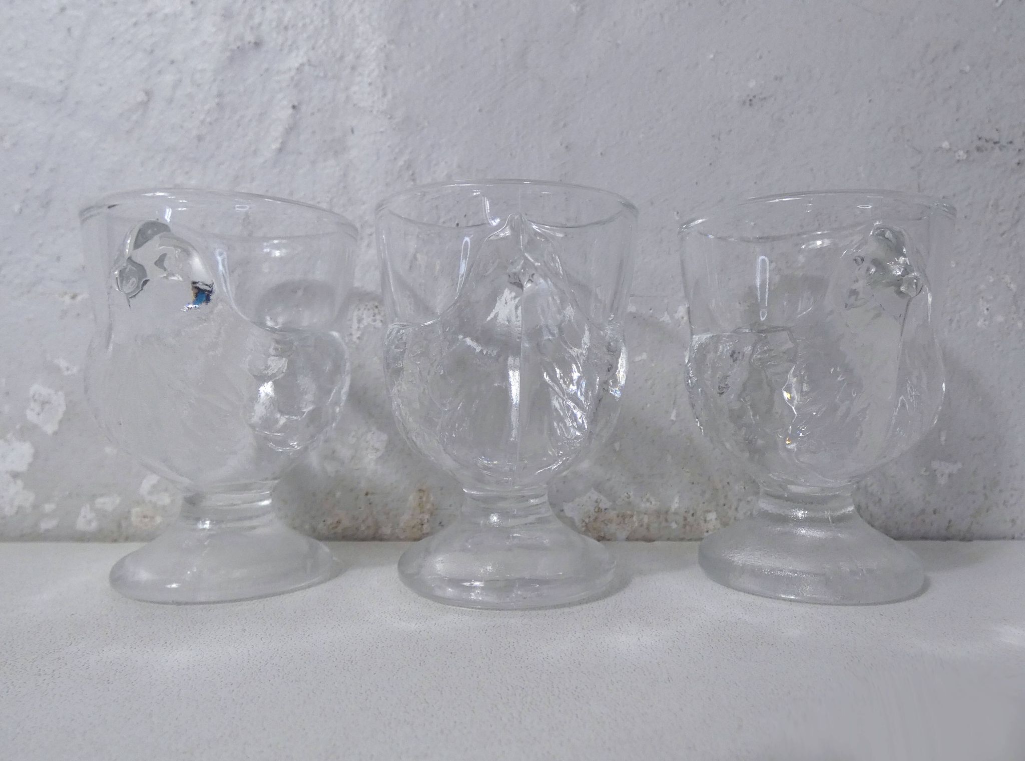 transparent chicken egg cups