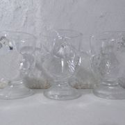 transparent chicken egg cups