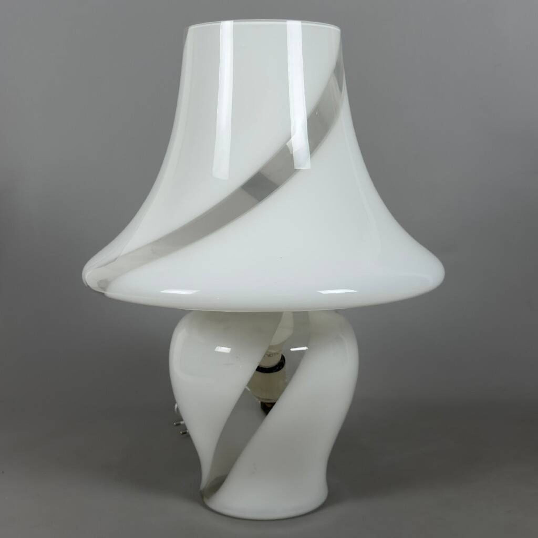 Mushroom table lamp in Murano glass by De Majo, large vintage design from the 70s.