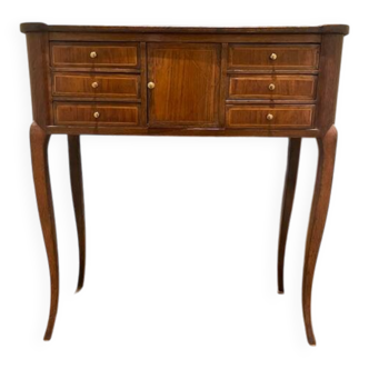 Narrow Louis Philippe walnut desk