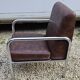 Fauteuil vintage en Skaï marron