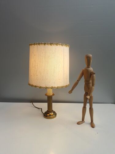 Lampe de chevet vintage - pied laiton massif - 1960