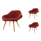Set of three fiberglass armchairs by František Jirák, 1970s