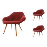 Set of three fiberglass armchairs by František Jirák, 1970s