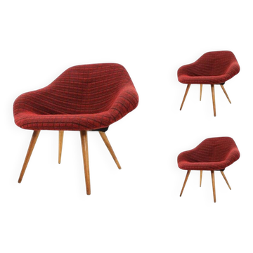 Set of three fiberglass armchairs by František Jirák, 1970s