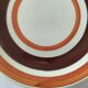 6 dessert plates Castellania – concentric orange and brown design