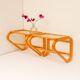 Scandinavian bentwood and glass bedside tables from Gemla, 1920s, set of 2