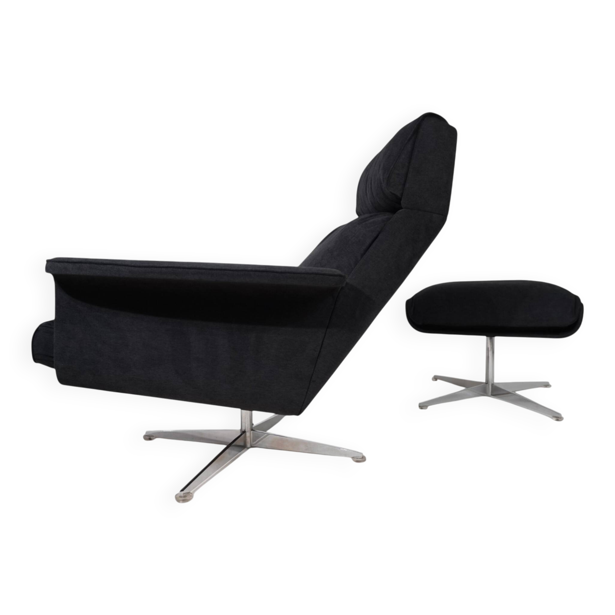 Kaufeld Siesta 62 lounge chair with ottoman by Jacques Brule, 1960