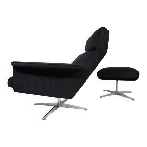 Fauteuil Kaufeld Siesta 62 avec repose-pieds par Jacques Brule, 1960