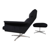 Kaufeld Siesta 62 lounge chair with ottoman by Jacques Brule, 1960