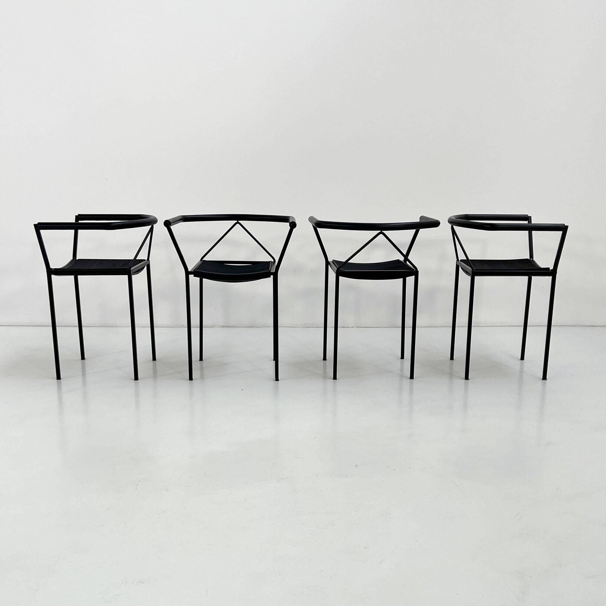 Set of 4 Poltroncina Chairs by Maurizio Peregalli for Zeus Noto, 1980
