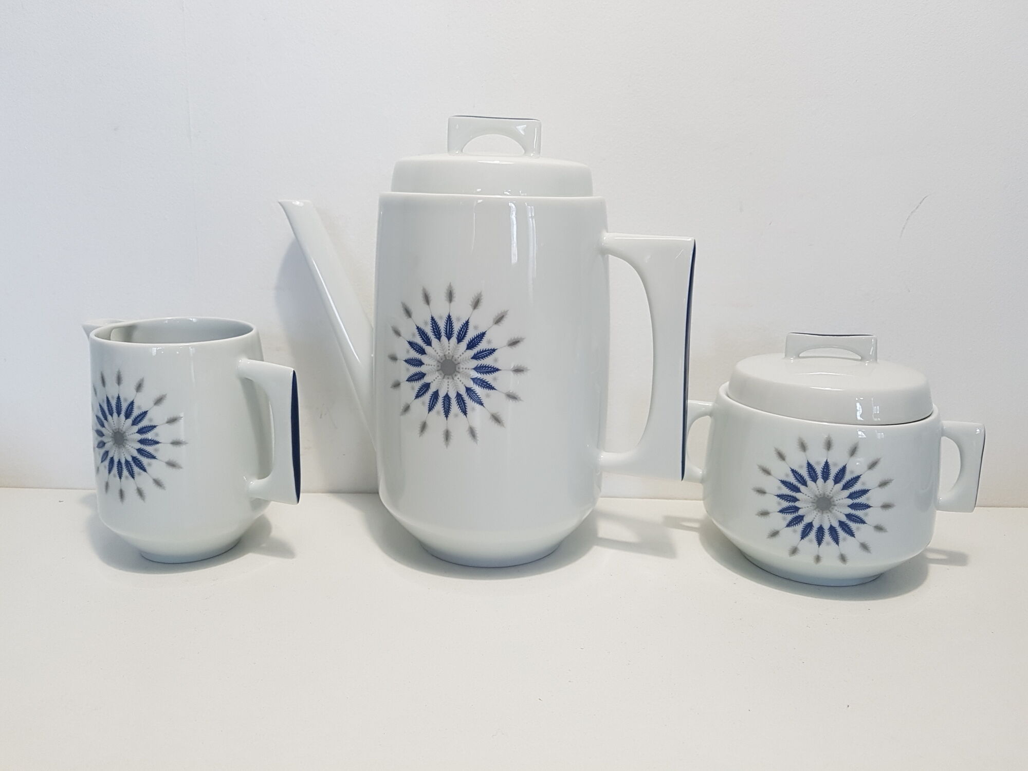 Limoges porcelain coffee service  by Bernardaud, 1970