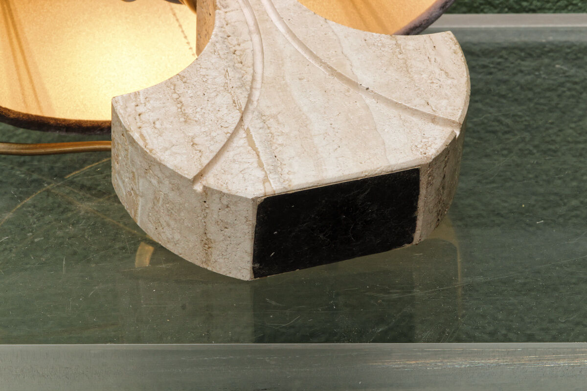 Travertine lamp, Fratelli Mannelli, Italy