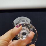 5 verres a pied porto en cristal cristallin de portieux taillé