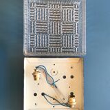 Square ceiling light in chisled glass