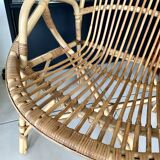 Old vintage rattan chair