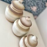 Series of 3 stoneware pots from Capucins Salins France