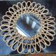 Miroir rond en rotin