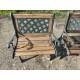 Banc + Fauteuil de Jardin Fonte et Bois