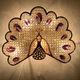 Set of 2 Crystal Glass Peacock Wall Lamps by Palwa