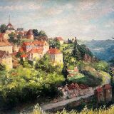 “Sun over the City” – beautiful oil on canvas by the painter Marius Sarrouy