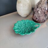 Green ceramic leaf tray