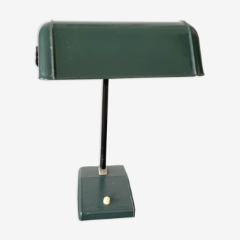 Lamp office or bedside type notary vintage green years 50