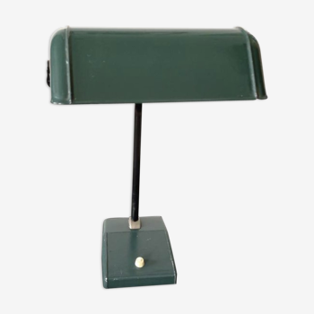 Lampe bureau ou chevet type notaire vintage couleur verte années 50