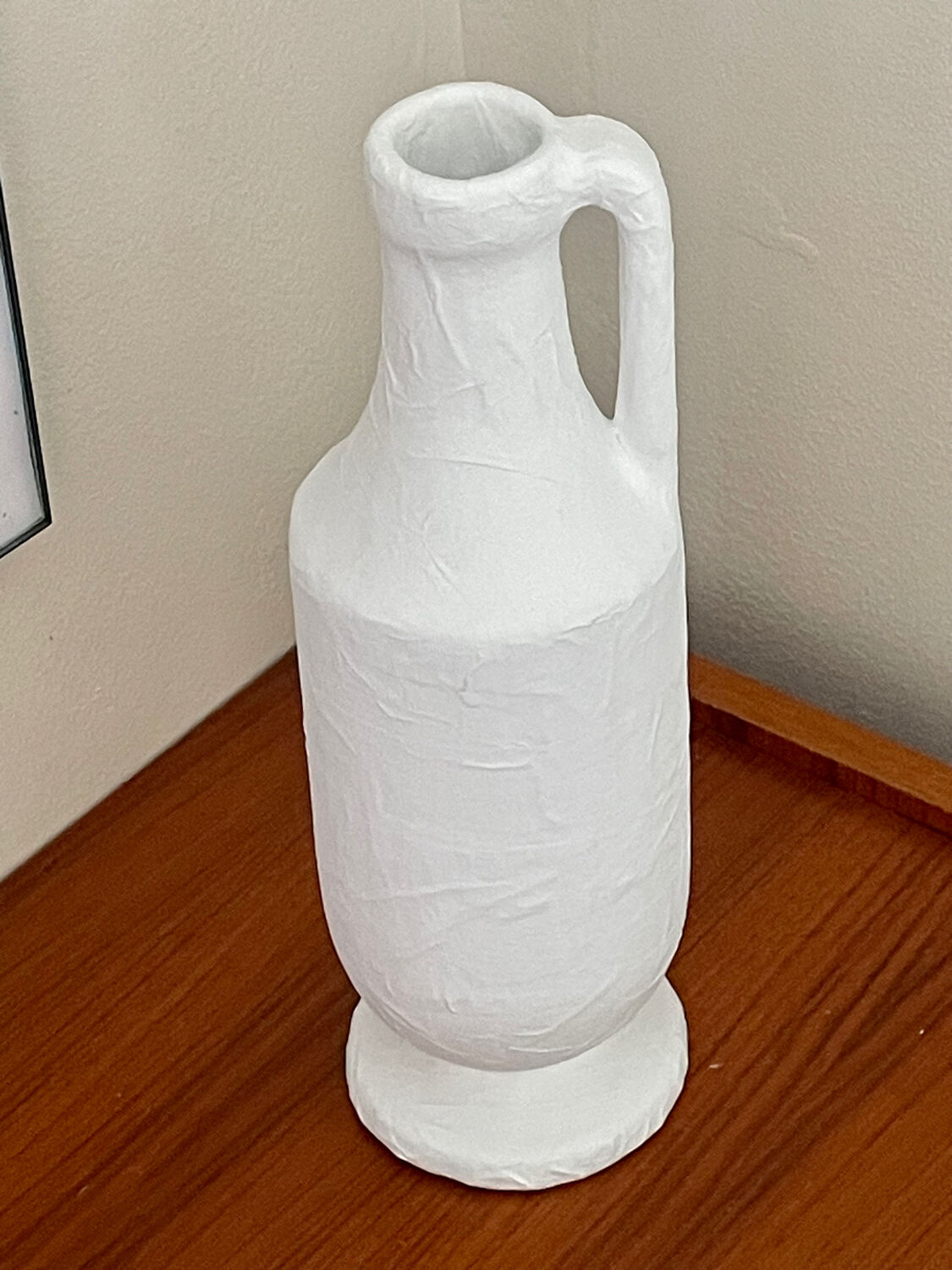 Papier-mâché style vase