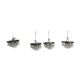 4 Suspensions Vintage Chrome et Pampilles