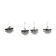 4 Suspensions Vintage Chrome et Pampilles