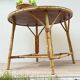 VINTAGE Low Table in Oak and Rattan