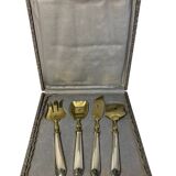 Tableware, gilded metal confectionery service Art Deco circa 1930.