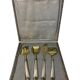 Tableware, gilded metal confectionery service Art Deco circa 1930.