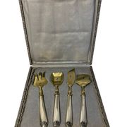 Tableware, gilded metal confectionery service Art Deco circa 1930.