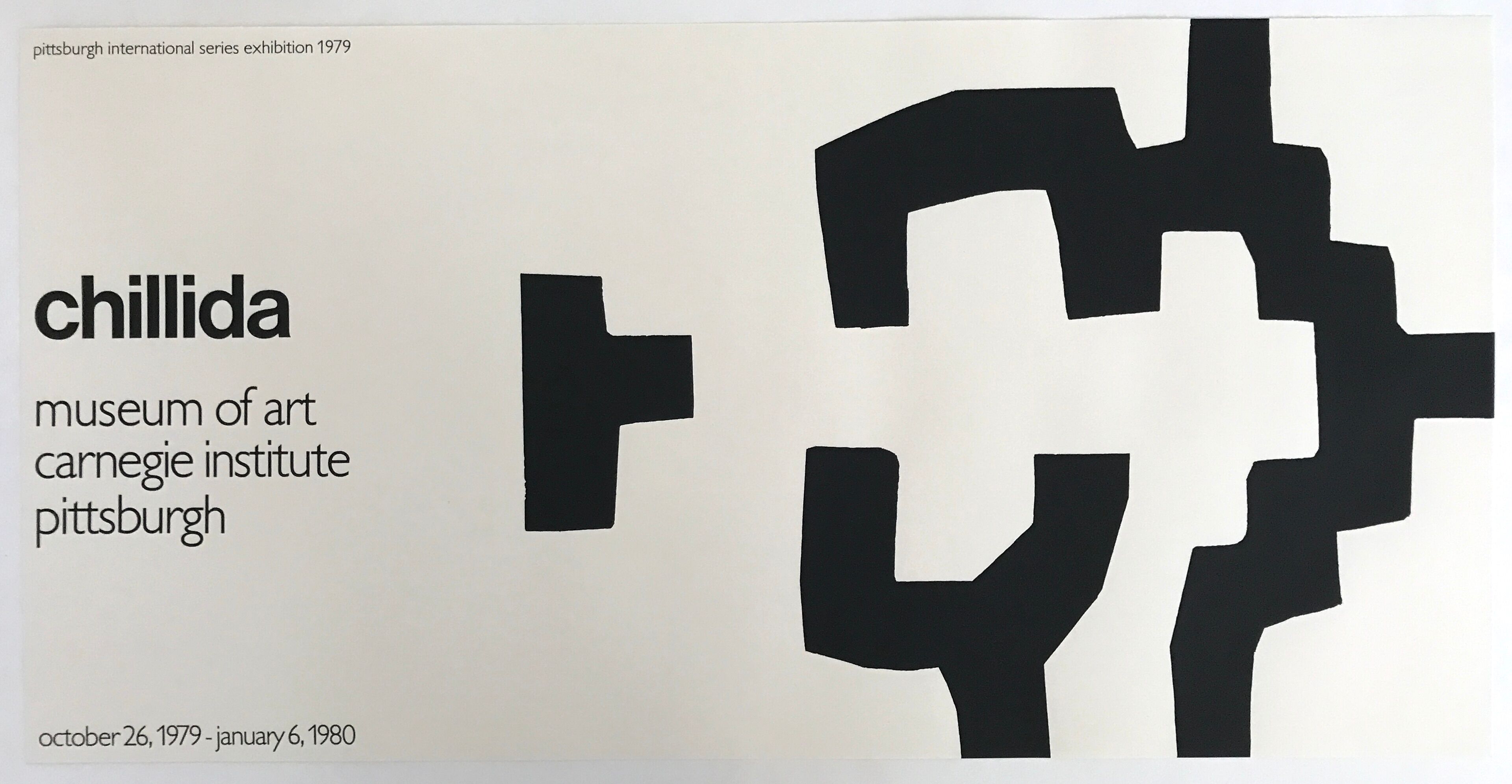 Screen print poster by Eduardo Chillda, Carnegie Institute Pittsburgh, 1979