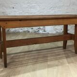 Slatted oak bench