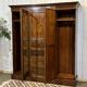Armoire dressing anglaise en acajou 19ème